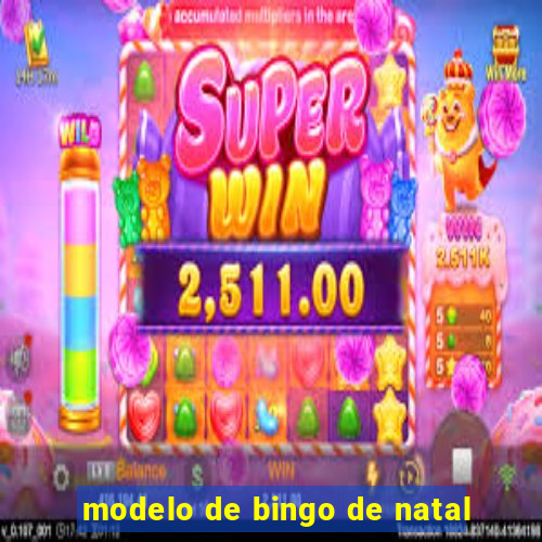 modelo de bingo de natal